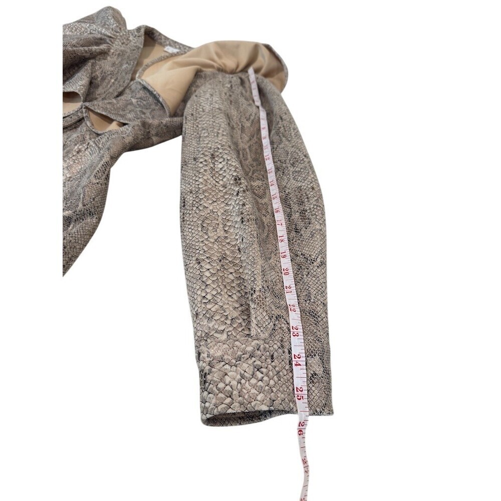 Karlie Dress Womens Size L Gray Ruffle Python Snake Print - Picture 10 of 10